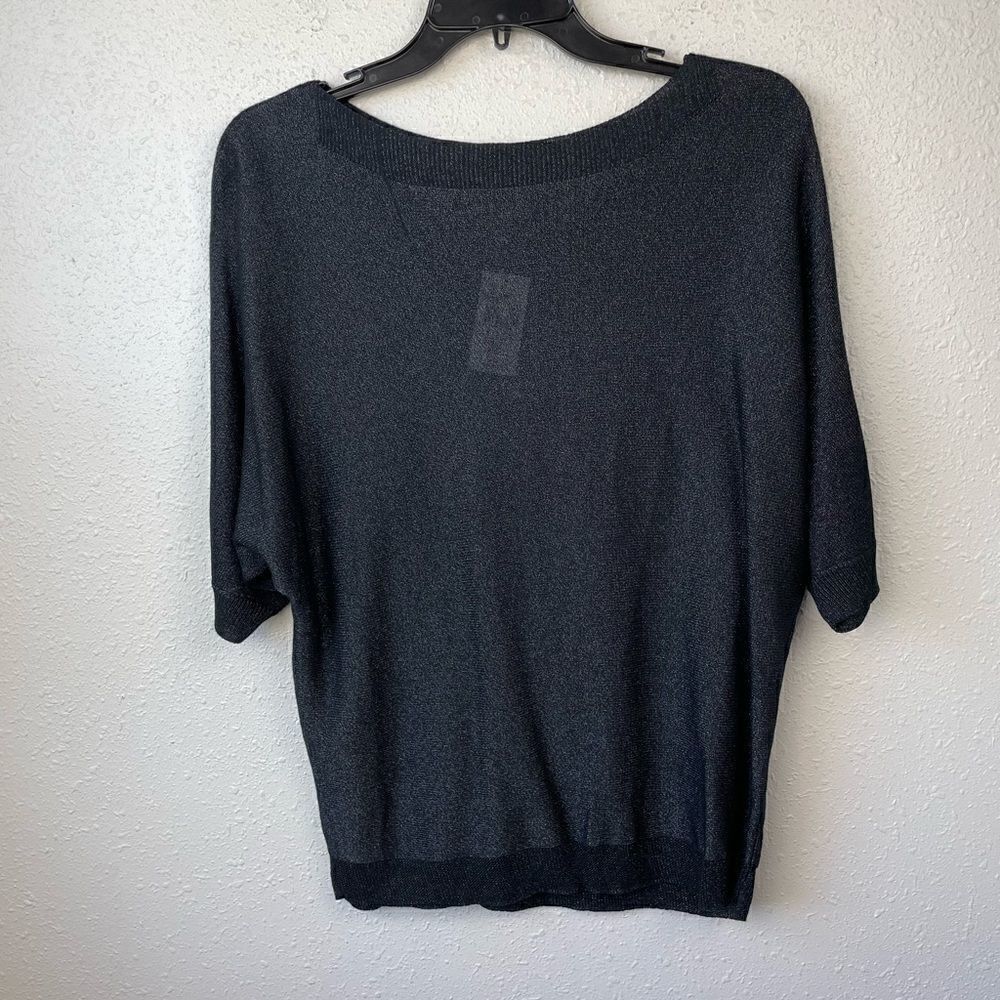 NWT Como Black Blouse Top Size M